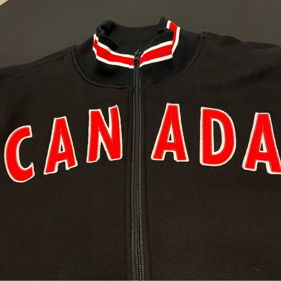 Team Canada Vintage Style Black Full Zip Sweater Jacket With Embroidery XL - Picture 3 of 11